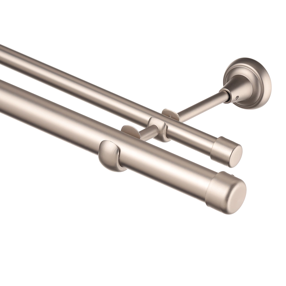 Держатель для карниза стеновой 2-рядный d25/16 мм никель сатин