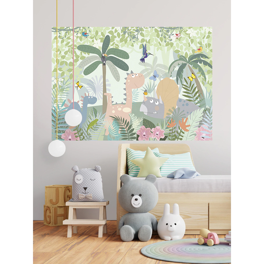 Фотообои бумажные Postermarket Динозаврики 180х119 см