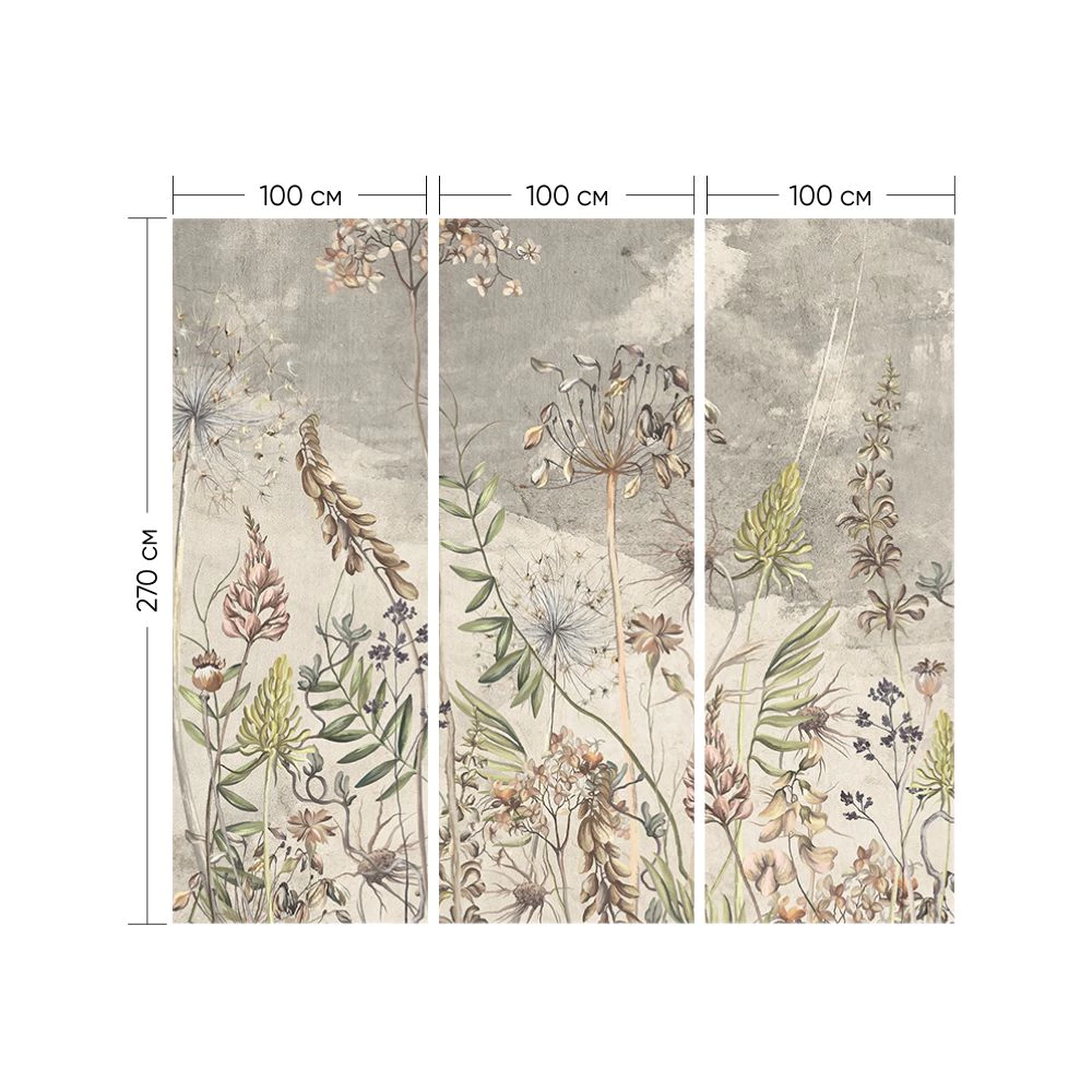 Фотообои флизелиновые Postermarket Ботаника 300х270 см