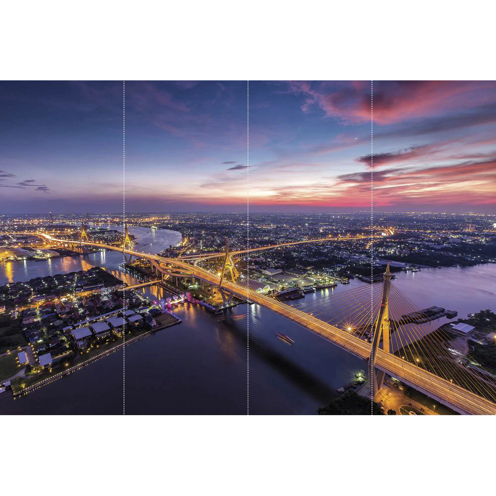 Фотообои флизелиновые Flizetto Закат в городе 400х270 см