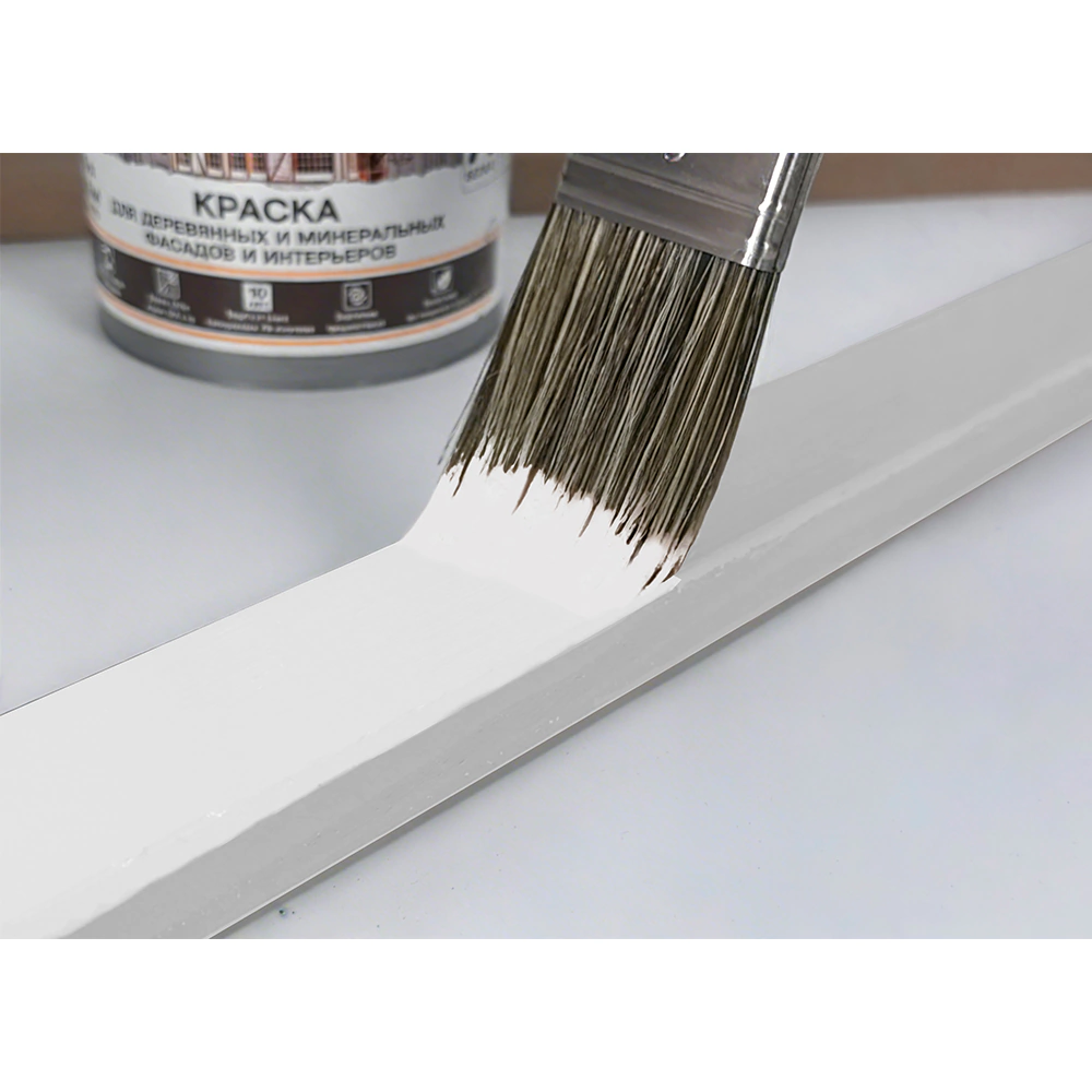 Краска для деревянных фасадов 2,5 л белая (база A) Тироль Акватекс