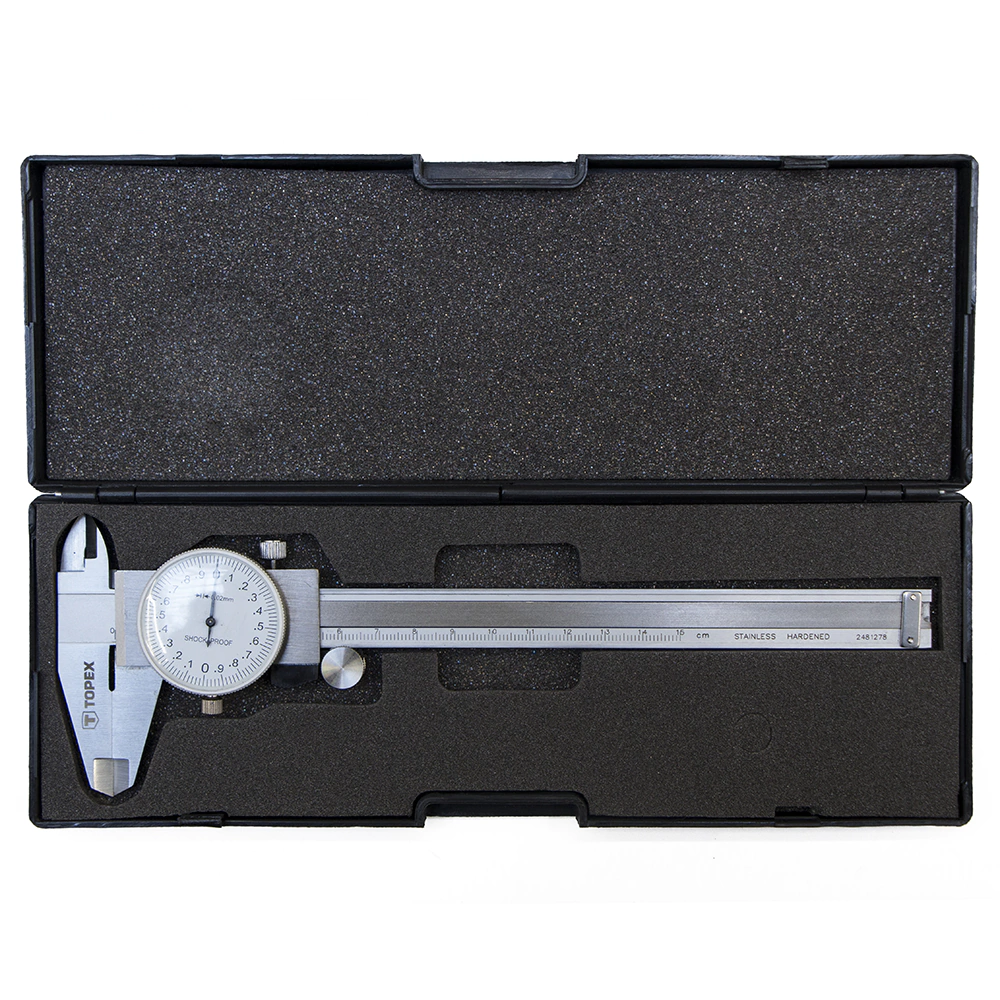 Штангенциркуль 150 мм точность 0,02 мм стрелочный Topex