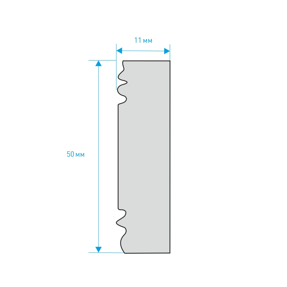 Багет интерьерный 51х11 мм 156-552/40 DECOMASTER 2,4 м
