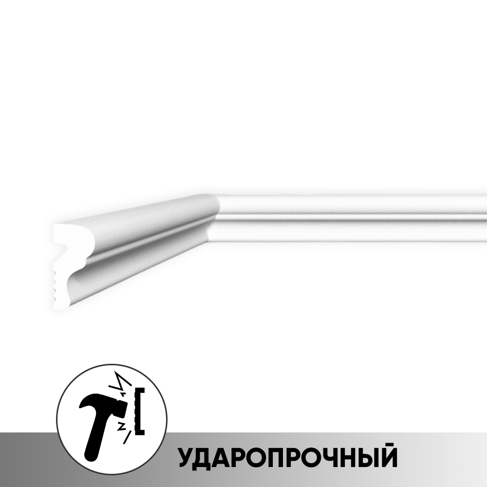 bello deco Молдинг настенный ударопрочный bello deco XPS M11 25х12 мм 2 м
