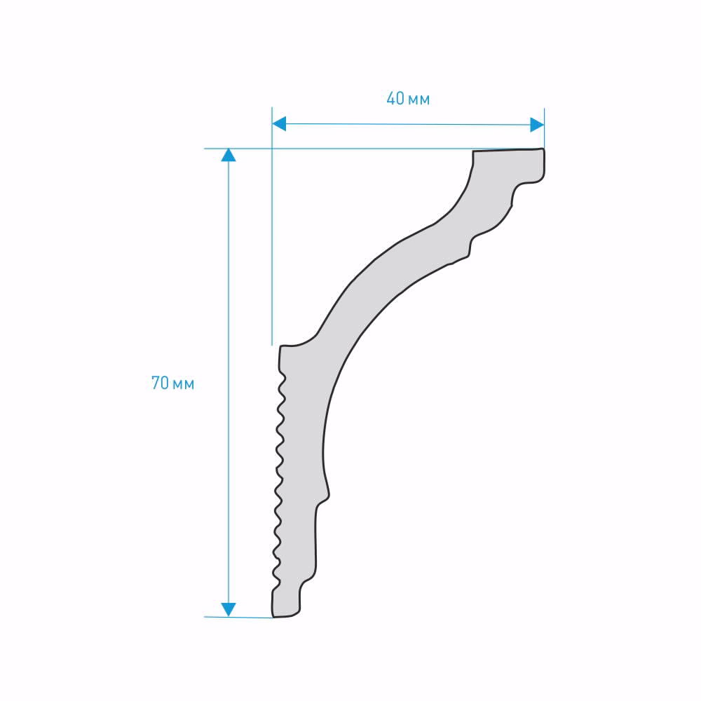 Угол для плинтуса Де-Багет П 10 70/40 4 шт