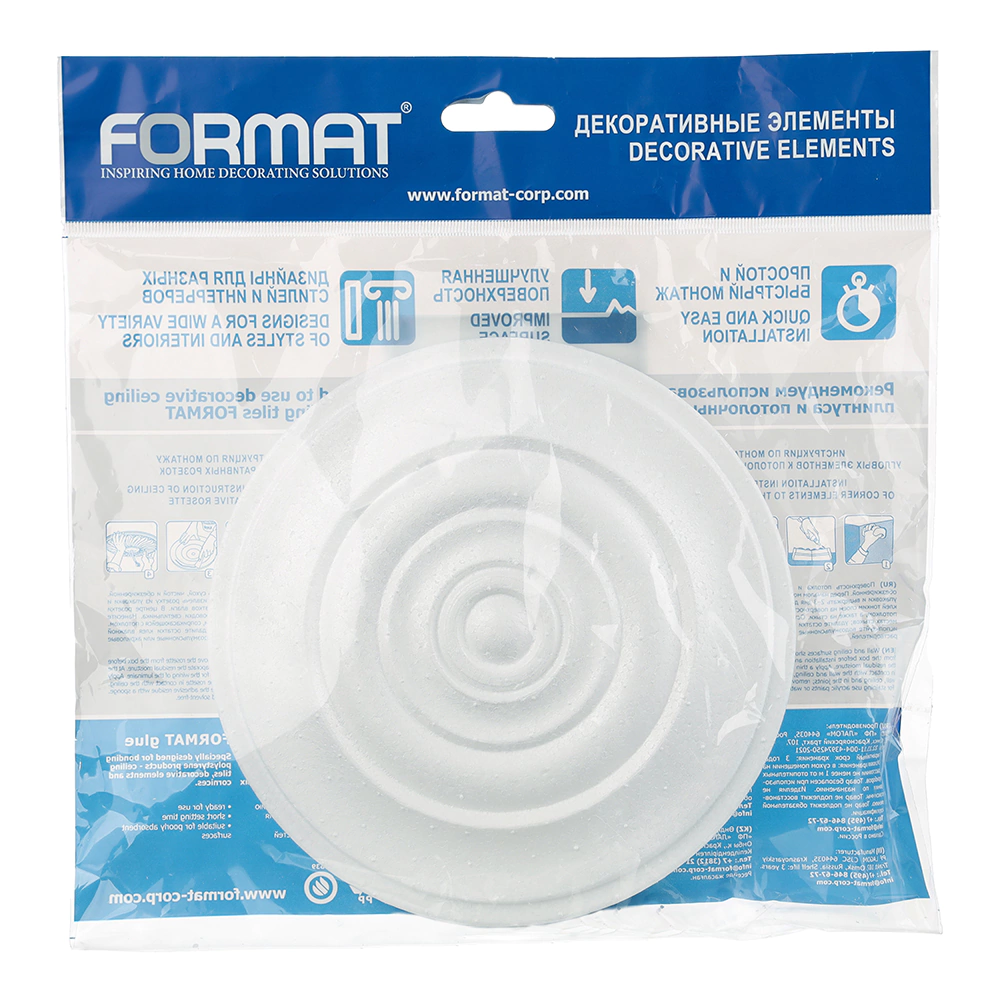 Розетка потолочная полистироловая d180 мм