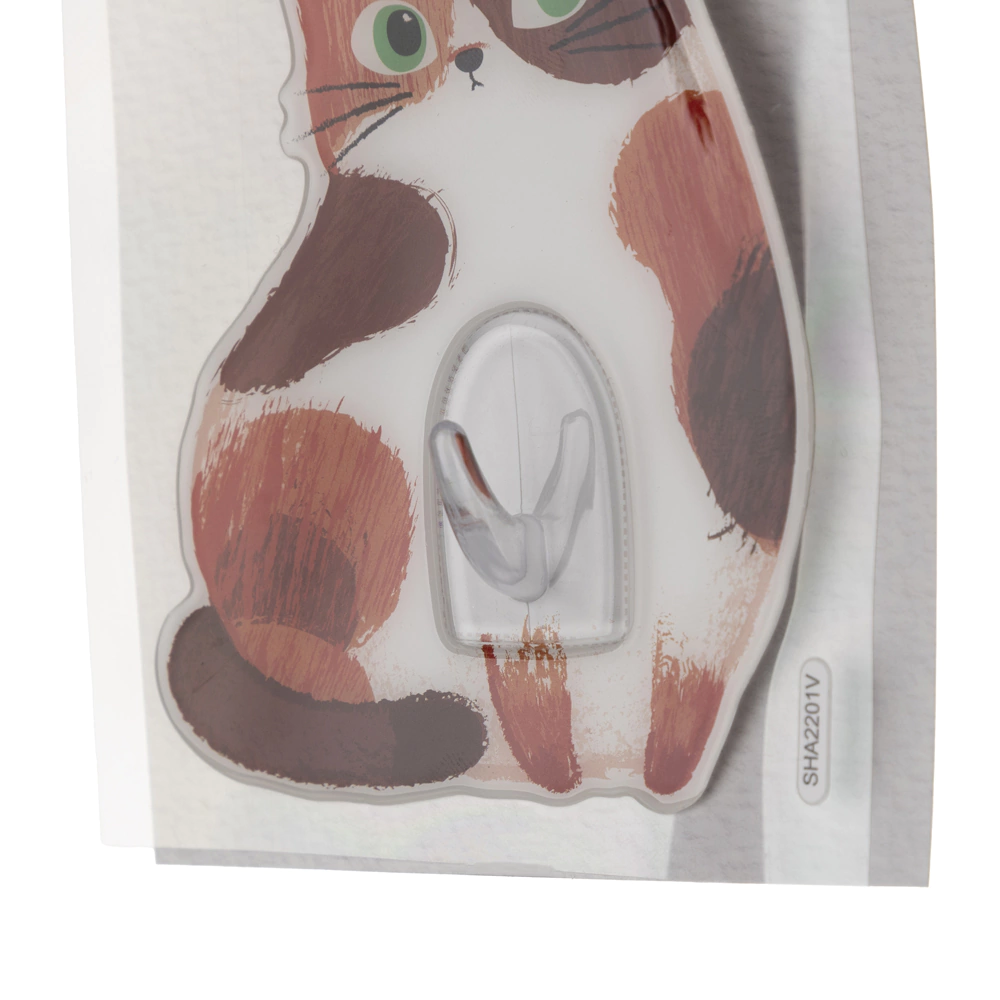 Наклейка-крючок Животные 10х18 см в ассортименте