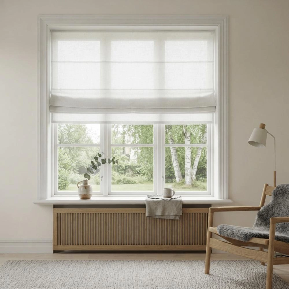 Штора римская без карниза NEODECO Солито 120х160 см белая