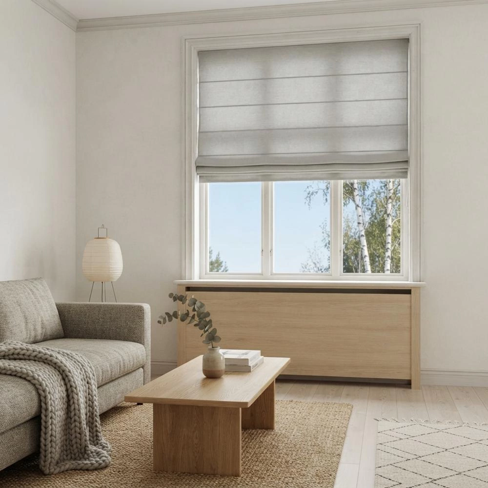 Штора римская без карниза NEODECO Шарм 140х190 см светло-серая