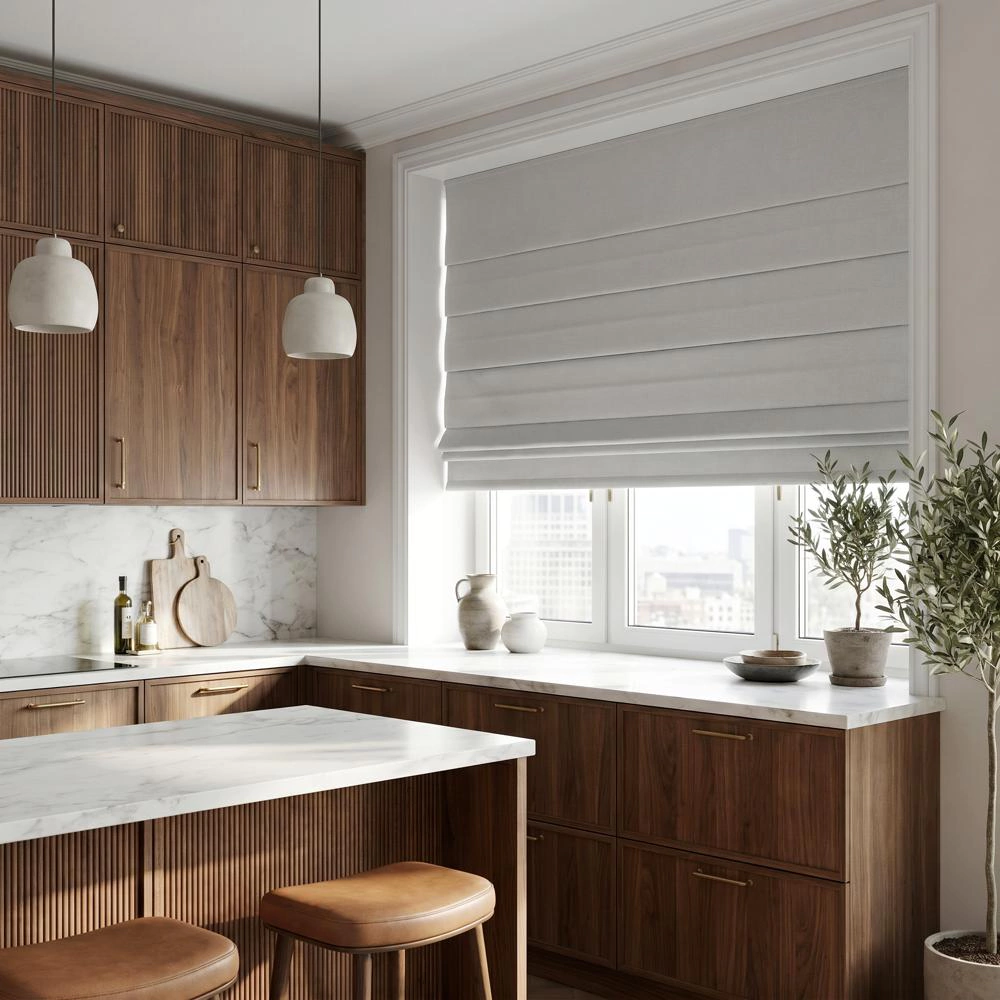 Штора римская без карниза NEODECO Шарм 140х190 см светло-серая