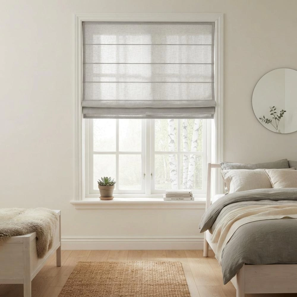 Штора римская без карниза NEODECO Шарм 180х190 см светло-серая