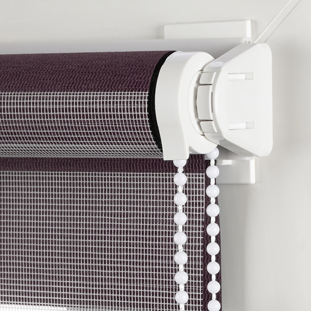 Рулонная штора день-ночь 80х160 см NEODECO Базовый винная