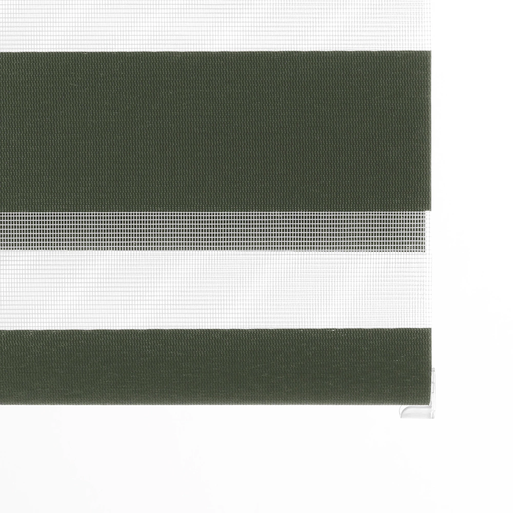 Рулонная штора день-ночь 100х160 см NEODECO Базовый зеленая