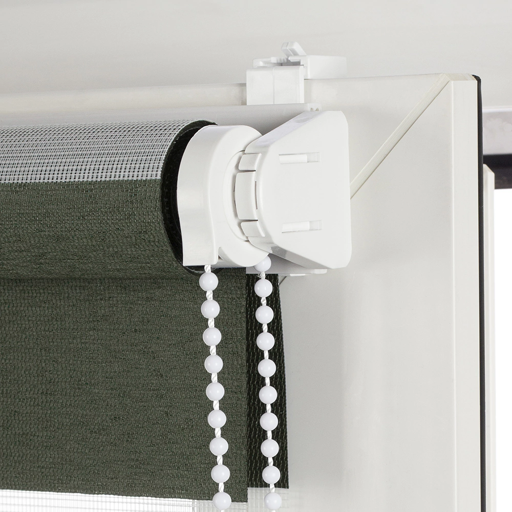 Рулонная штора день-ночь 120х160 см NEODECO Базовый зеленая