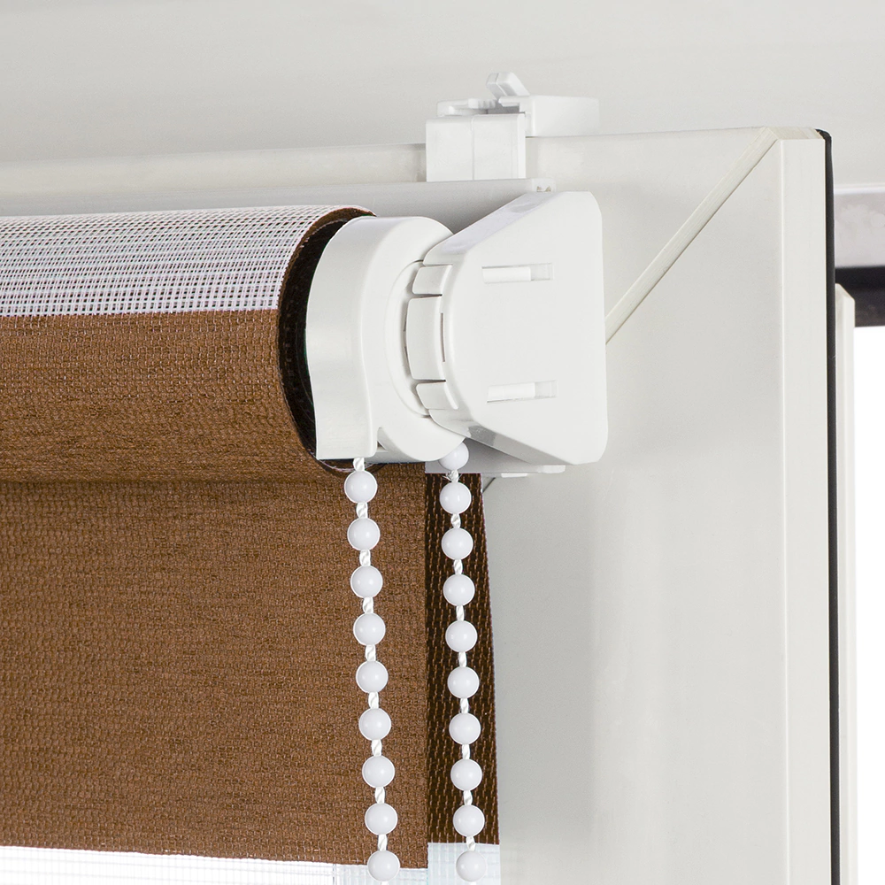 Рулонная штора день-ночь 90х160 см NEODECO Базовый оранжевая