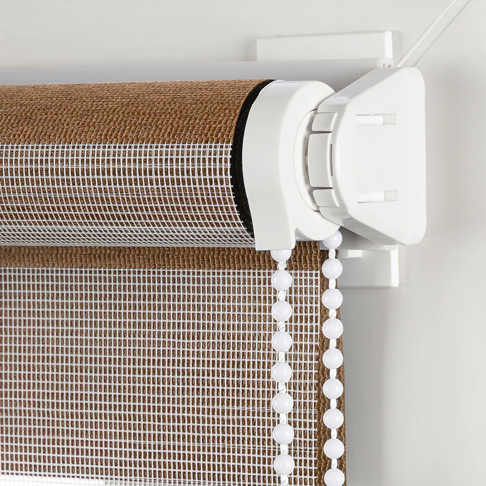 Рулонная штора день-ночь 90х160 см NEODECO Базовый оранжевая