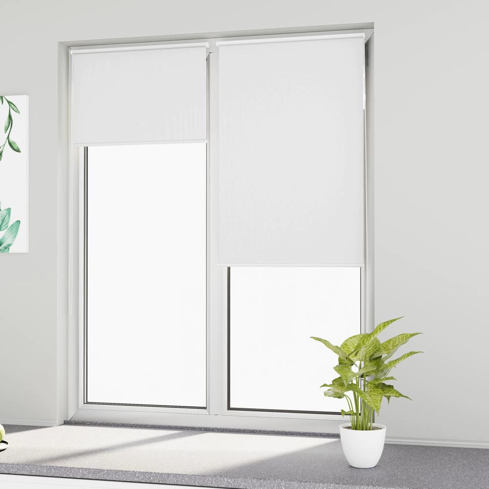 Рулонная штора блэкаут 90х155 см NEODECO Базовый белая