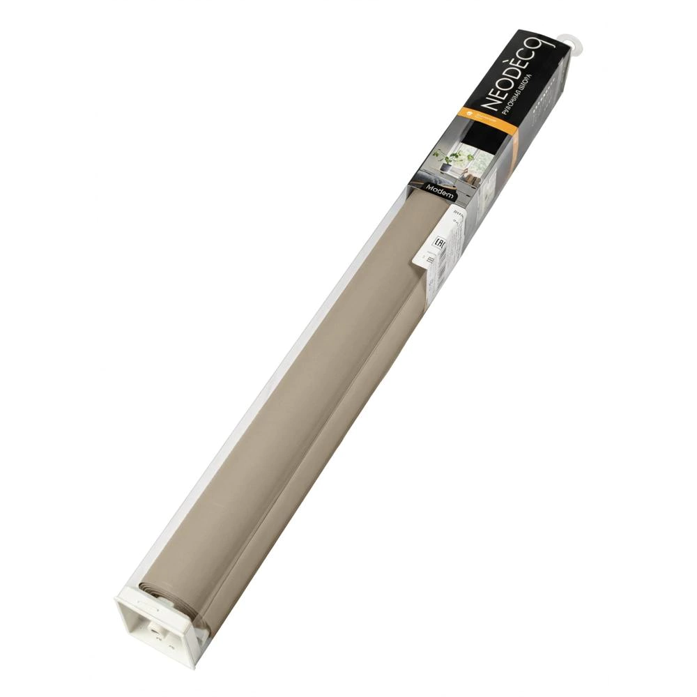 Рулонная штора блэкаут 40х155 см NEODECO Базовый бежевая