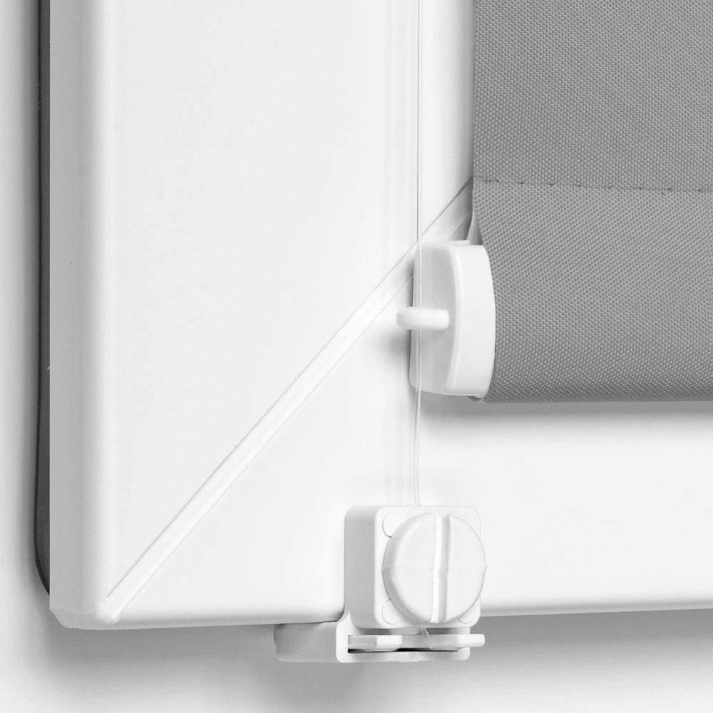 Рулонная штора блэкаут 90х155 см NEODECO Базовый светло-серая