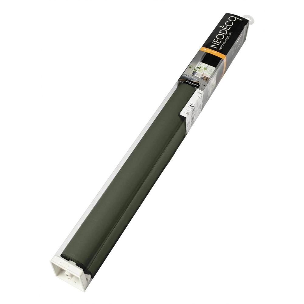 Рулонная штора блэкаут 70х155 см NEODECO Базовый зеленая