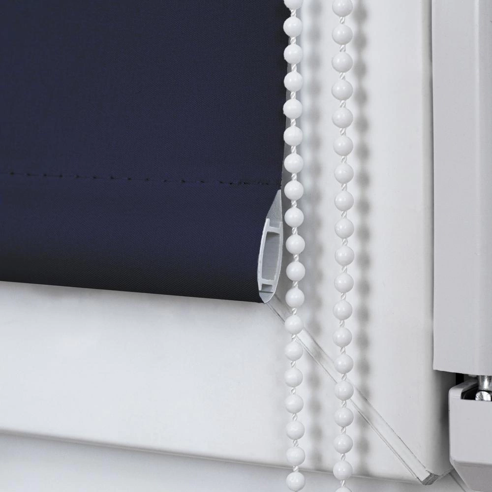 Рулонная штора блэкаут 40х155 см NEODECO Базовый синяя