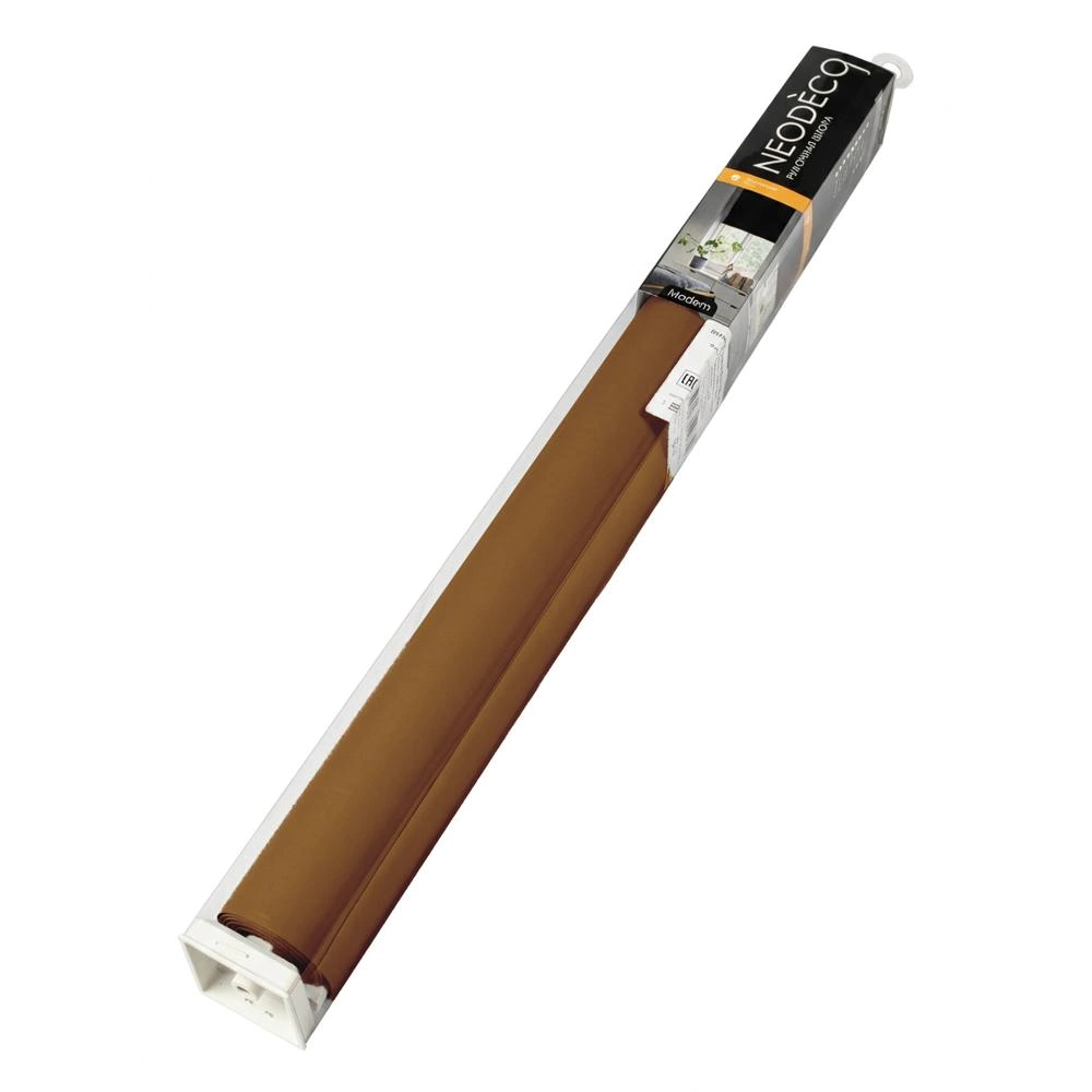 Рулонная штора блэкаут 120х155 см NEODECO Базовый терракотовая