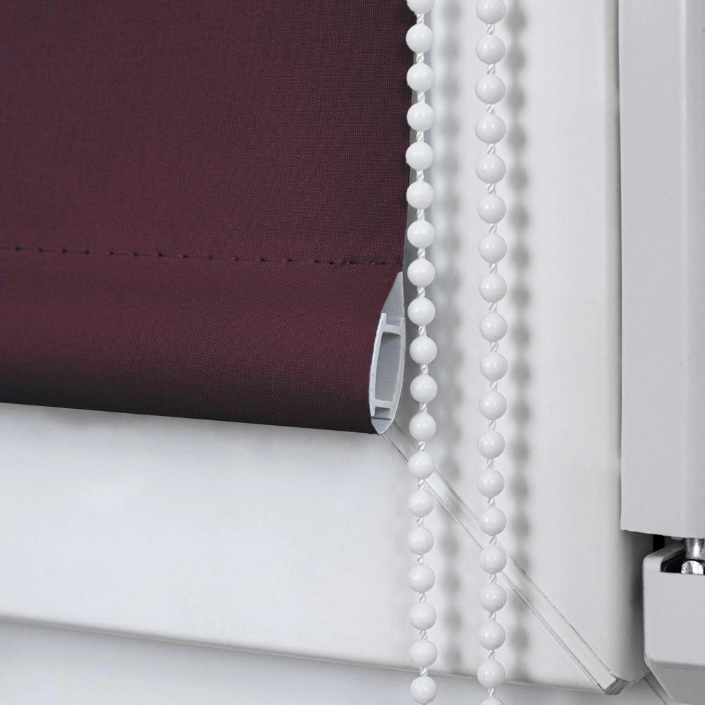 Рулонная штора блэкаут 60х155 см NEODECO Базовый бордовая