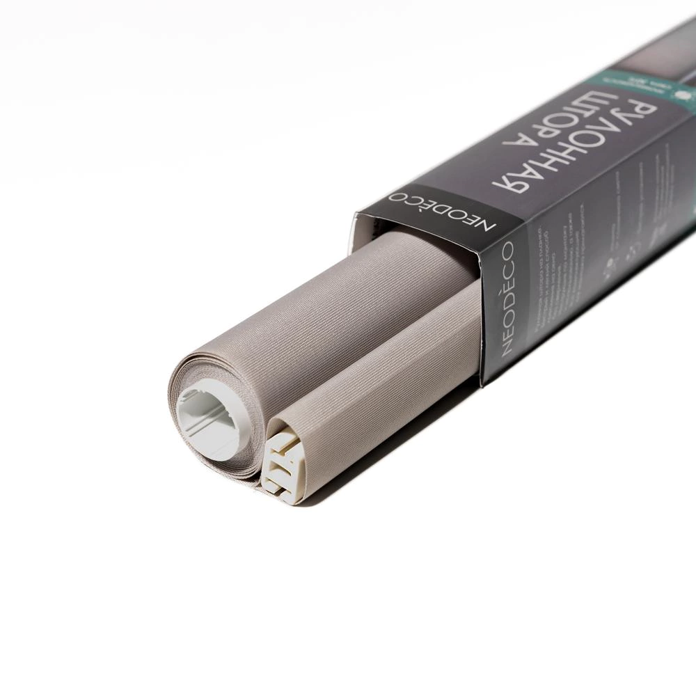 Рулонная штора 40х155 см NEODECO Базовый светло-серая