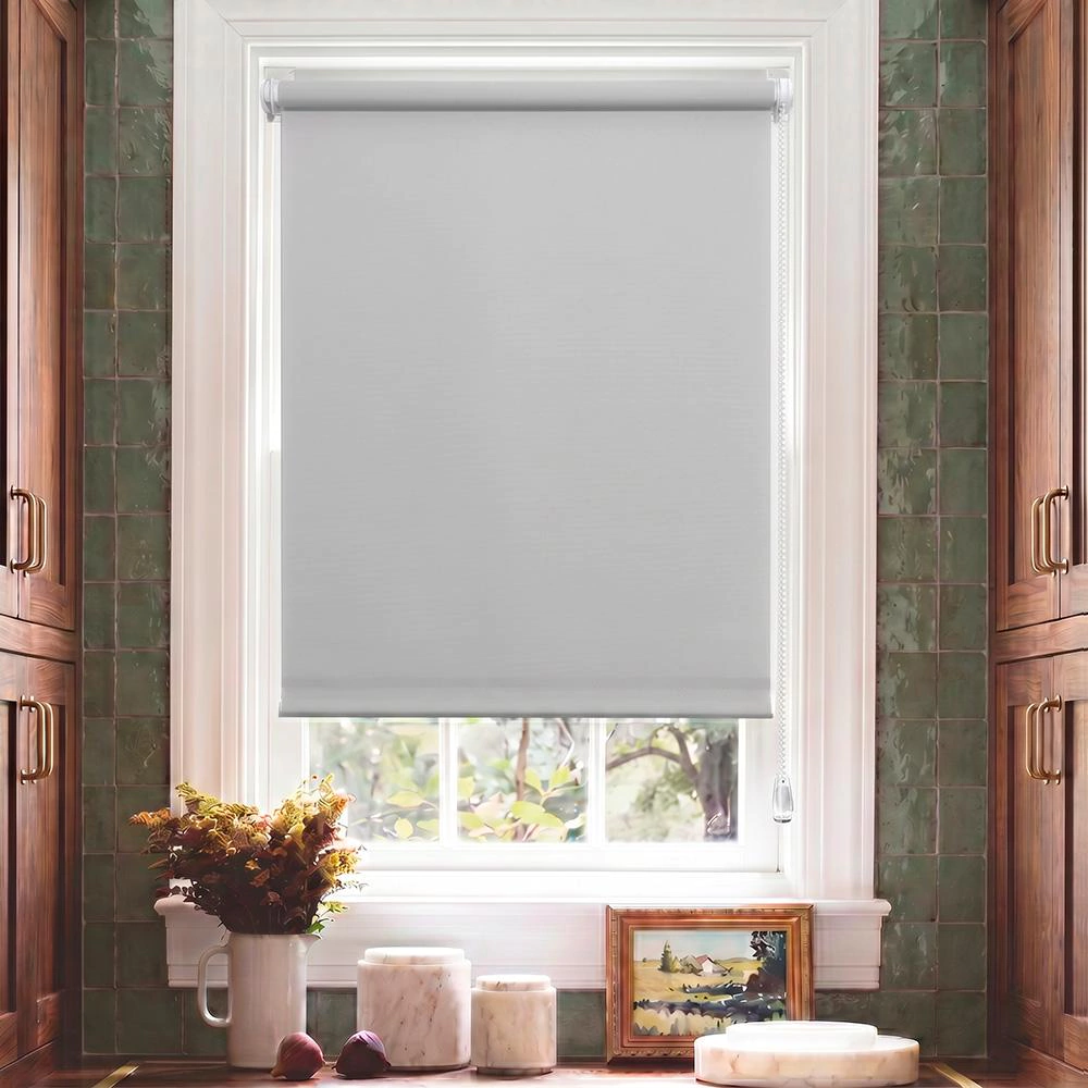 Рулонная штора 80х155 см NEODECO Базовый светло-серая