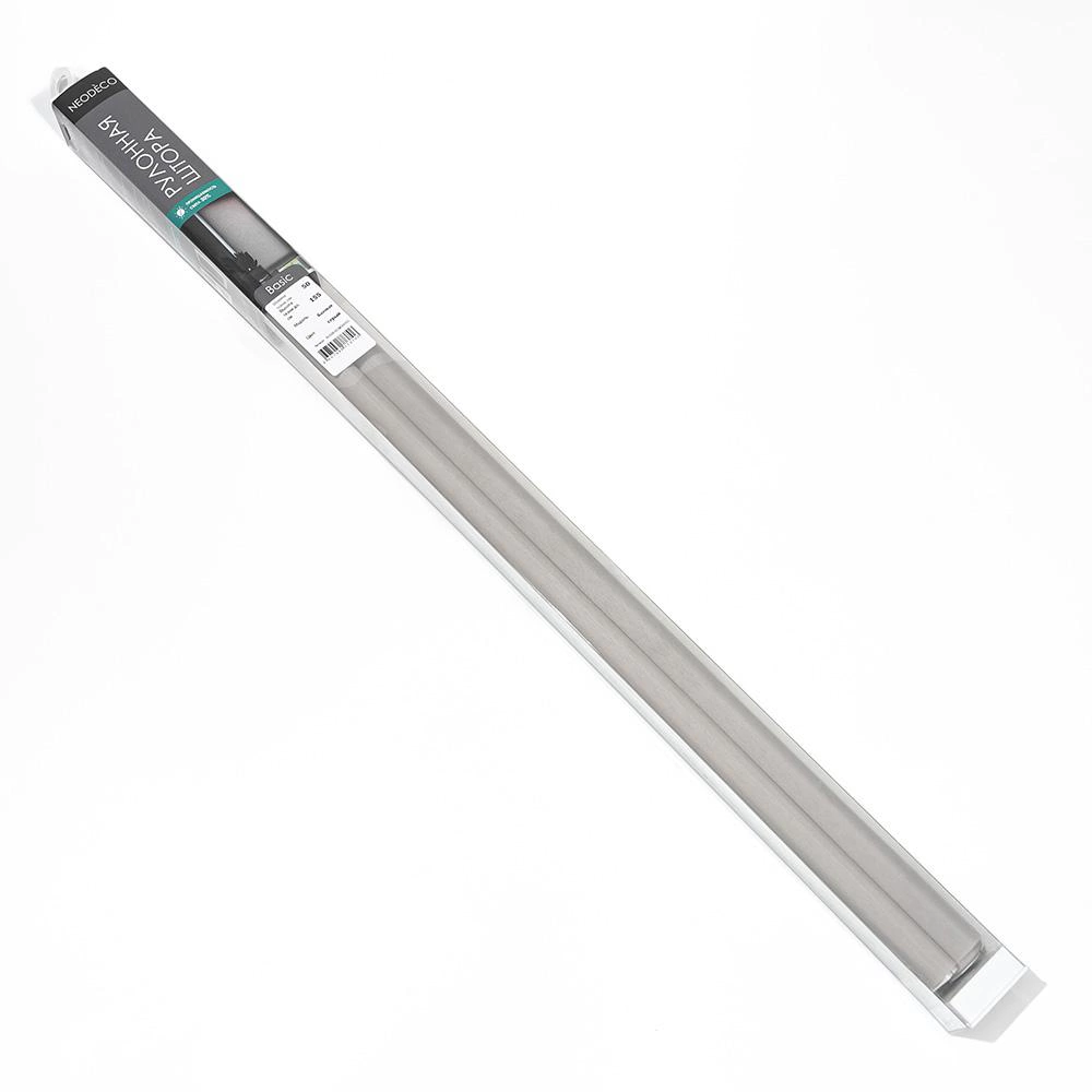 Рулонная штора 100х155 см NEODECO Базовый светло-серая