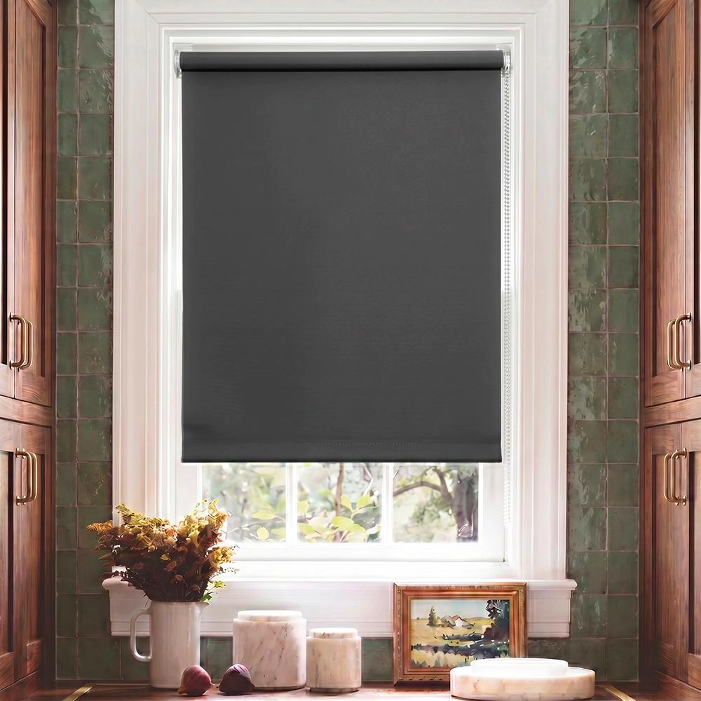 Рулонная штора 120х155 см NEODECO Базовый графит