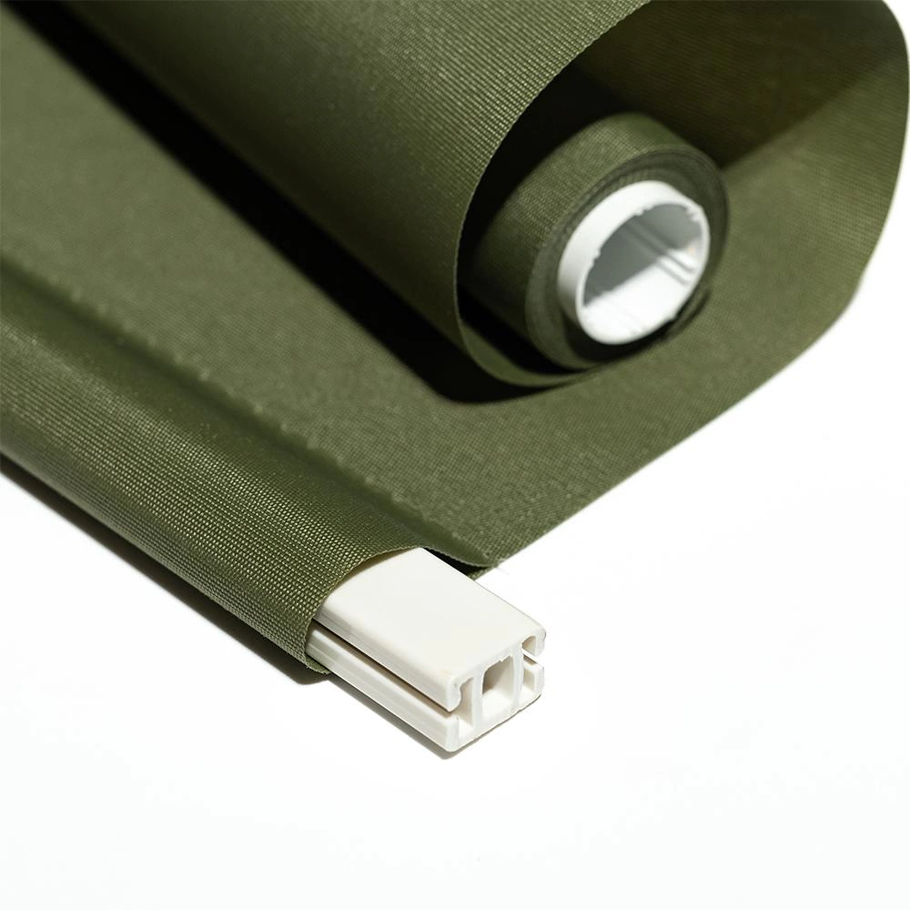 Рулонная штора 120х155 см NEODECO Базовый зеленая