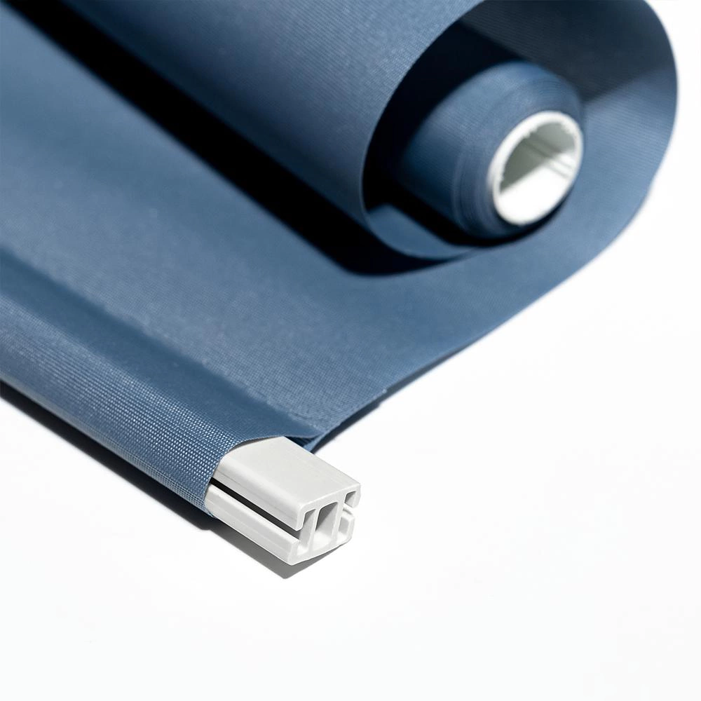 Рулонная штора 80х155 см NEODECO Базовый серо-голубая