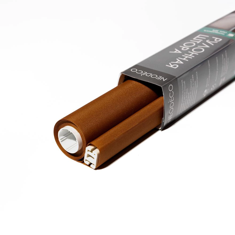 Рулонная штора 55х155 см NEODECO Базовый терракотовая