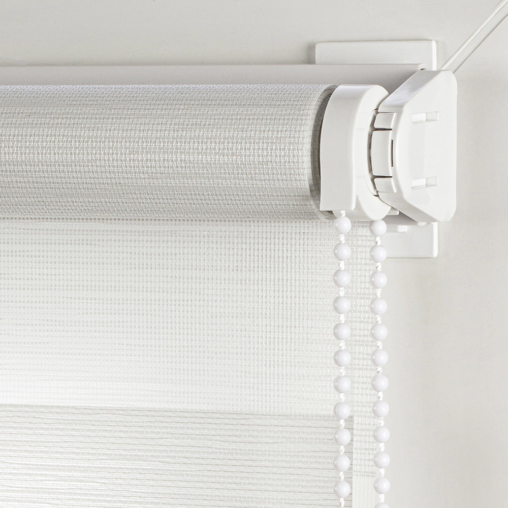 Рулонная штора день-ночь 100х160 см NEODECO Модерн белая