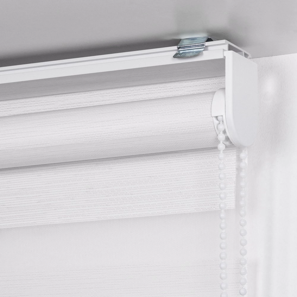 Рулонная штора день-ночь 160х250 см NEODECO Модерн белая