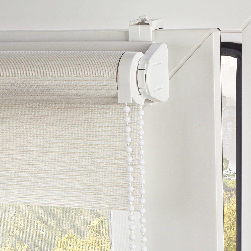 Рулонная штора день-ночь 100х160 см NEODECO Модерн бежевая