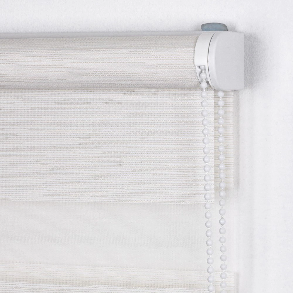 Рулонная штора день-ночь 200х250 см NEODECO Модерн бежевая