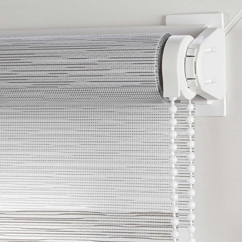 Рулонная штора день-ночь 80х160 см NEODECO Модерн серая