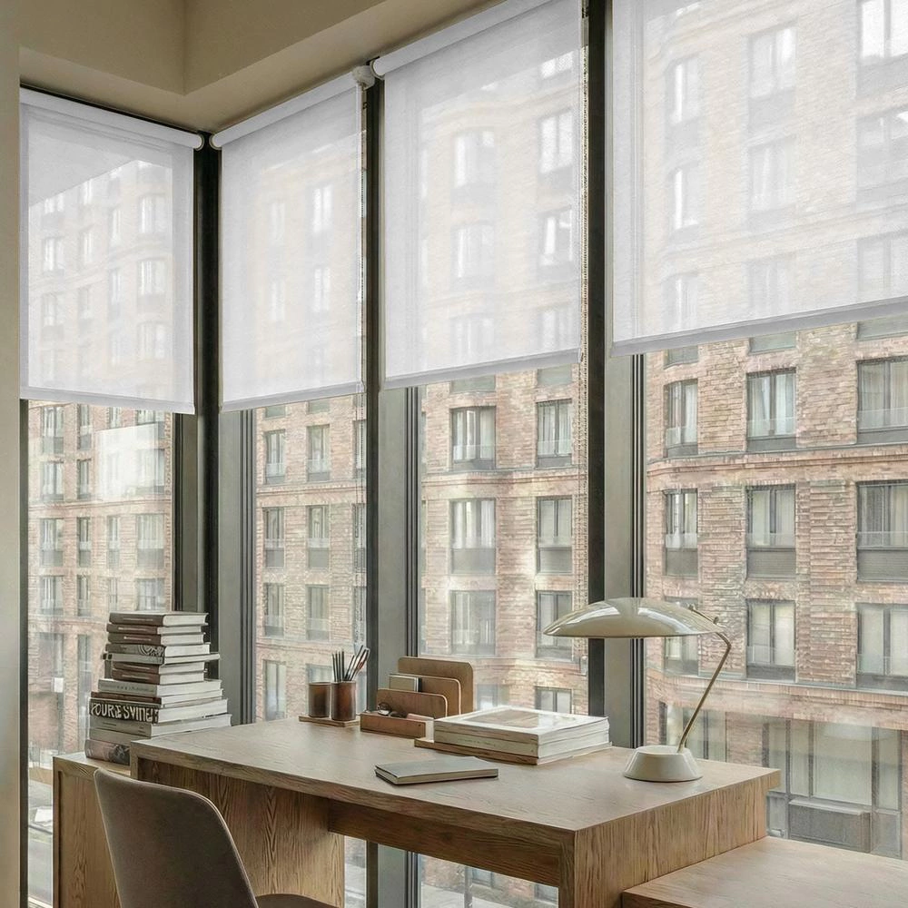 Рулонная штора 40х160 см NEODECO Модерн белая