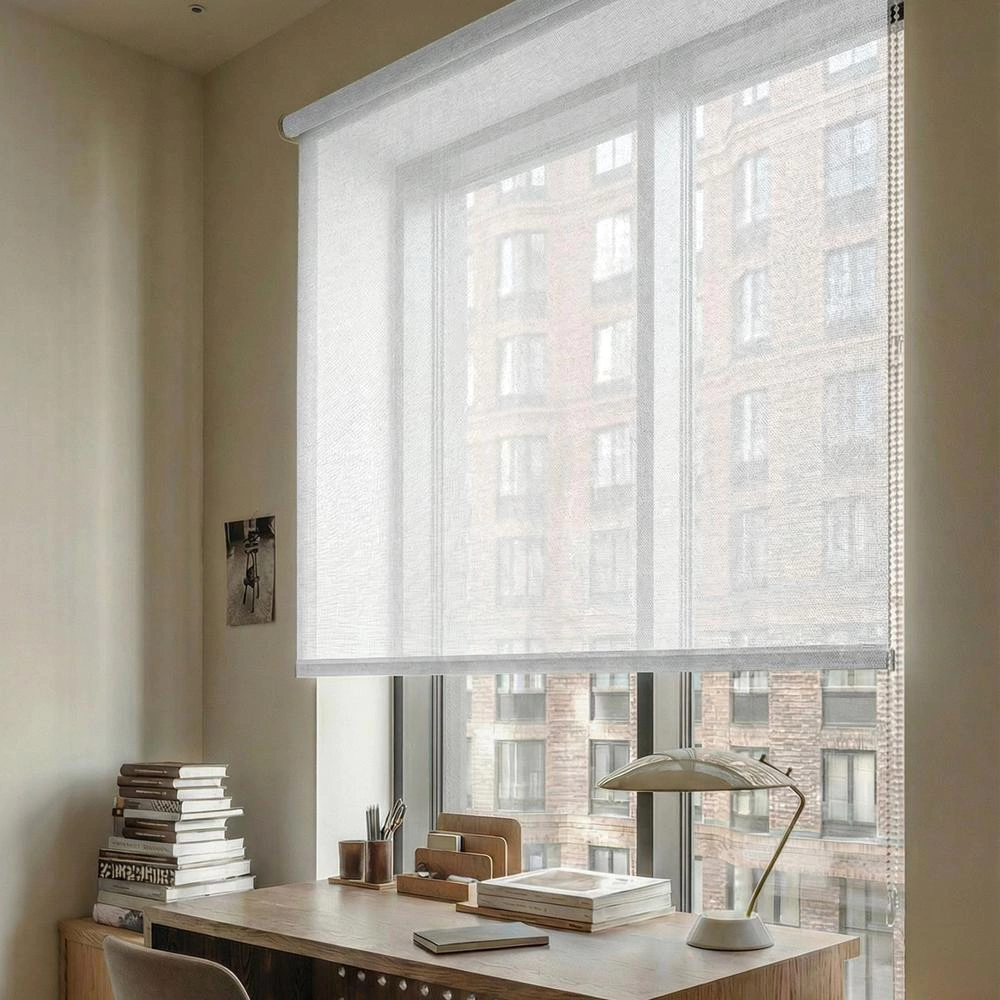 Рулонная штора 160х175 см NEODECO Модерн белая