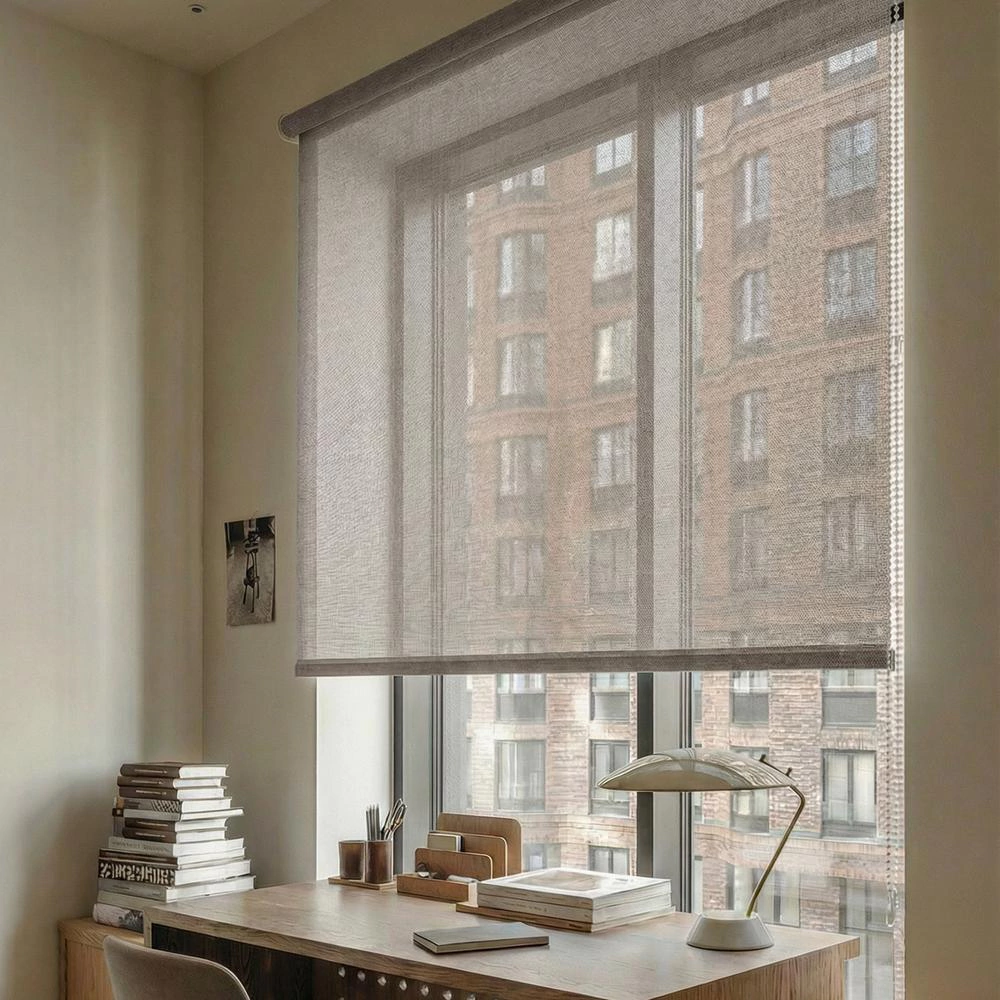 Рулонная штора 160х250 см NEODECO Модерн бежевая