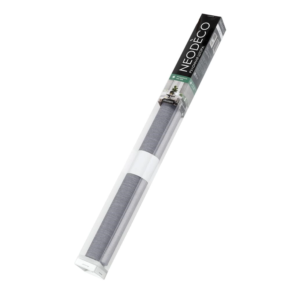 Рулонная штора 50х160 см NEODECO Модерн серая