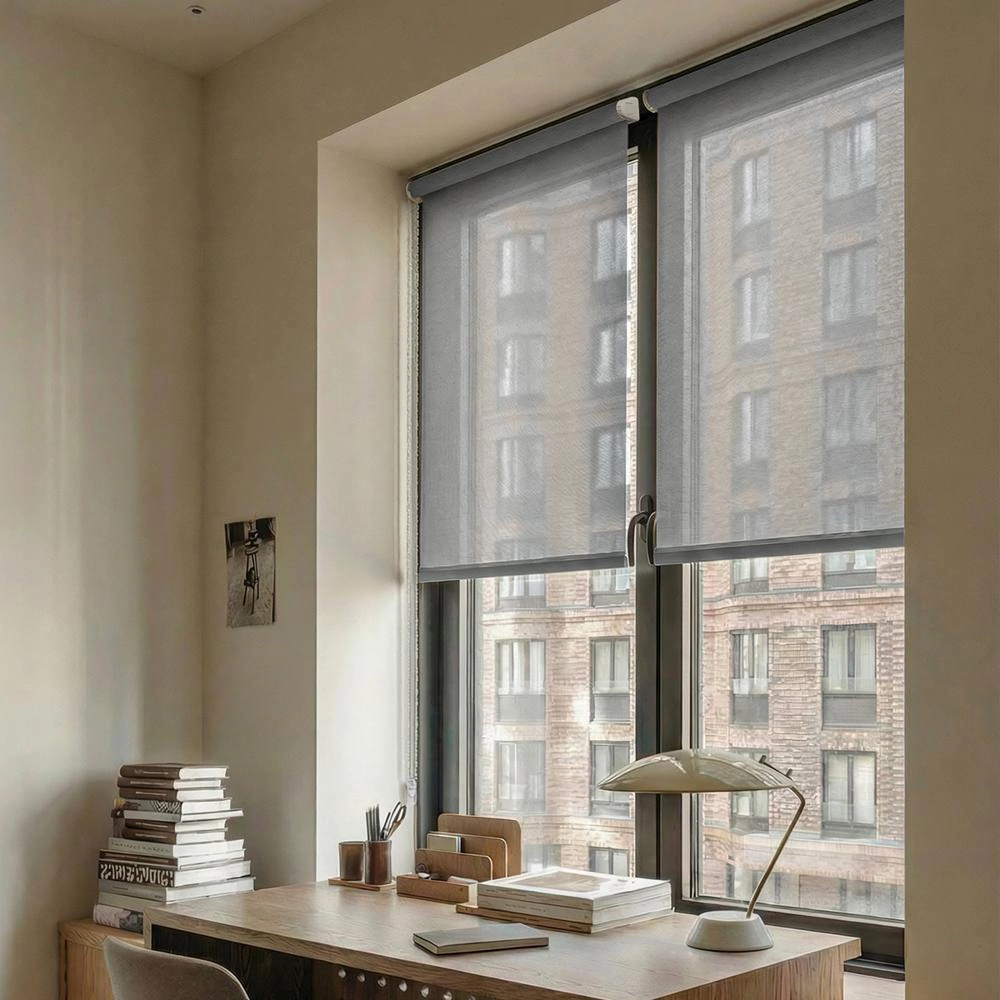 Рулонная штора 50х160 см NEODECO Модерн серая