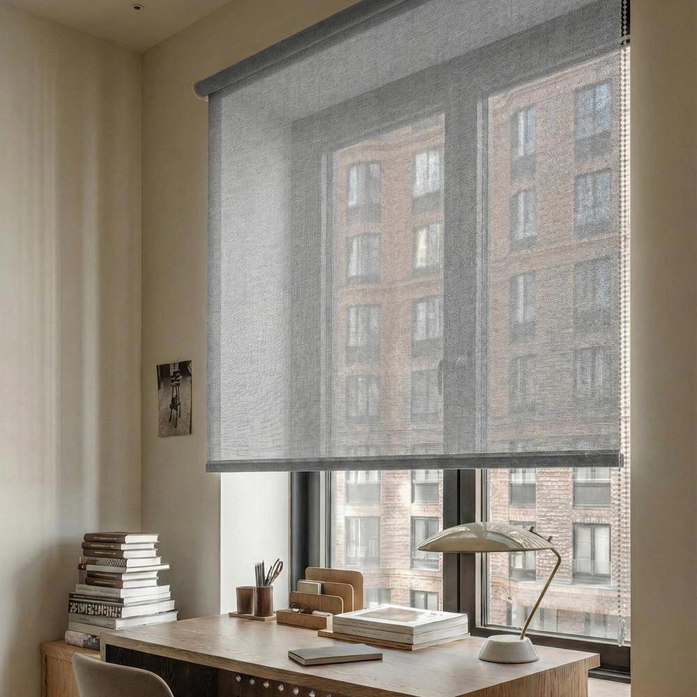 Рулонная штора 160х175 см NEODECO Модерн серая