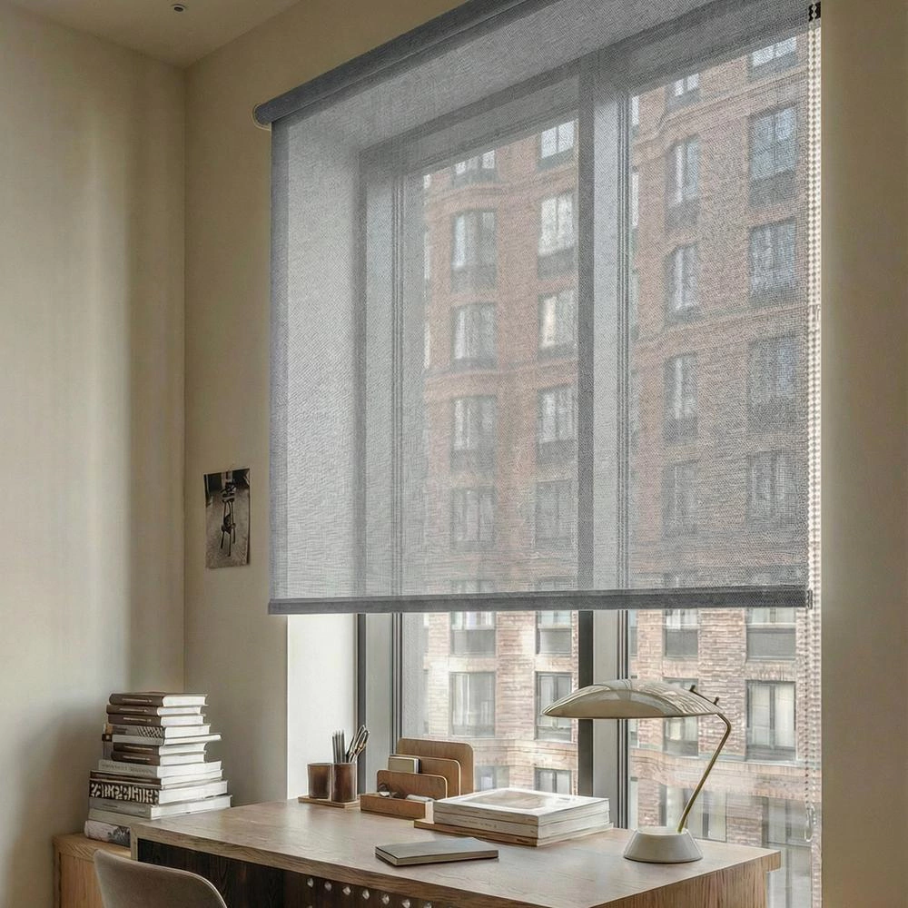 Рулонная штора 160х175 см NEODECO Модерн серая