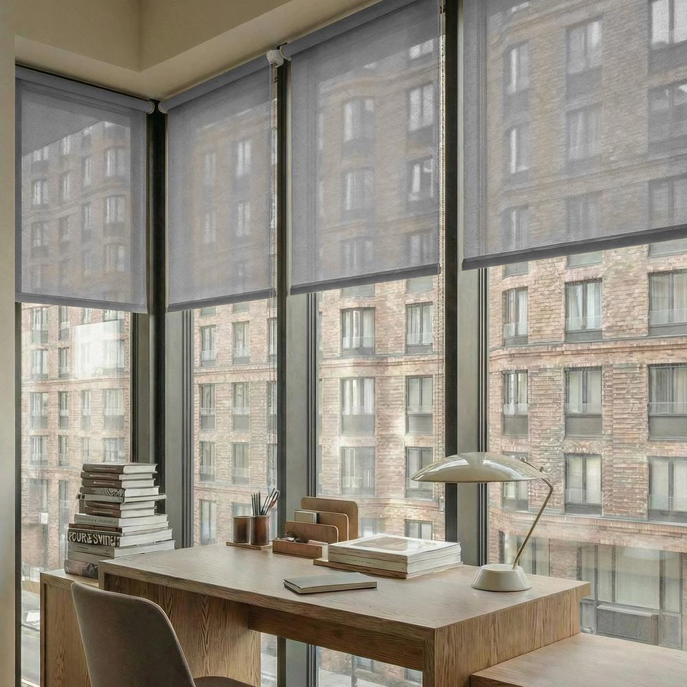 Рулонная штора 60х250 см NEODECO Модерн серая