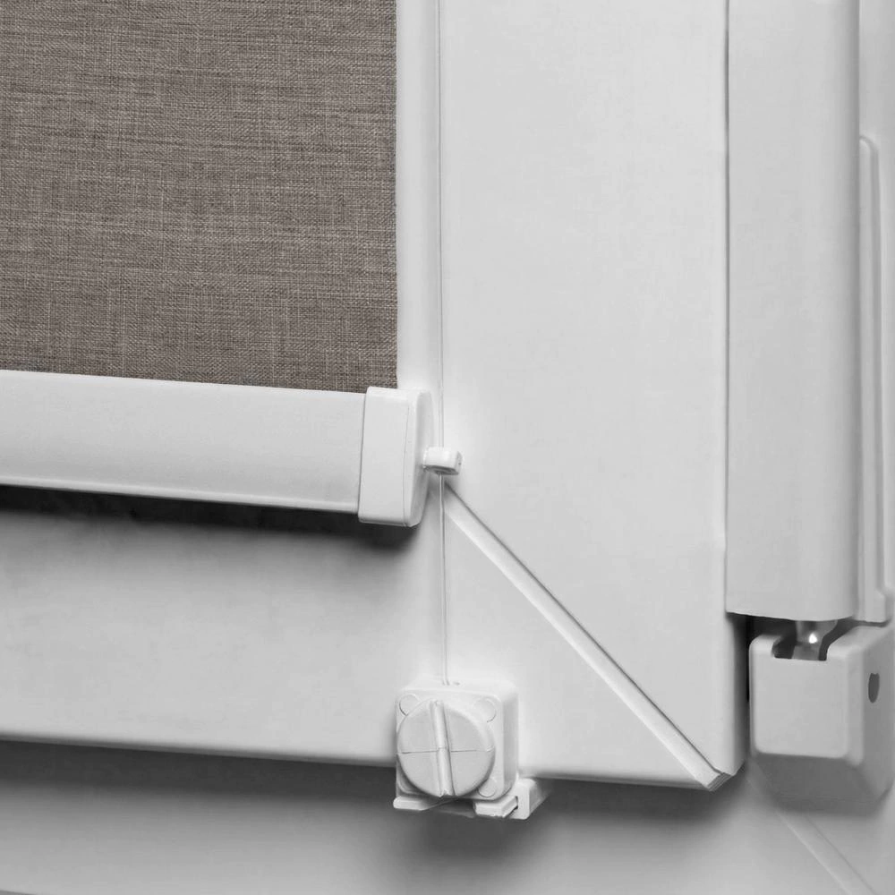 Рулонная штора блэкаут рогожка 60х250 см NEODECO Модерн бежевая