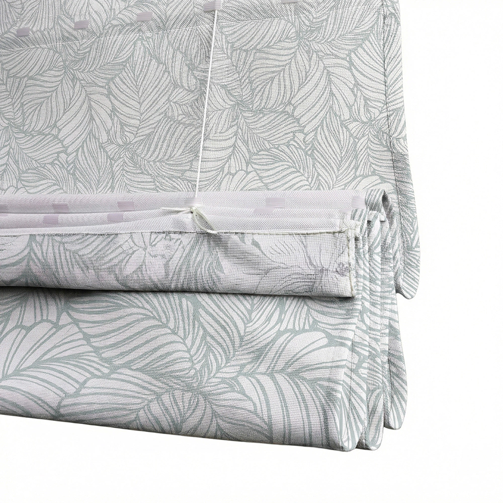 Штора римская без карниза Garden Листья 60х160 см серая