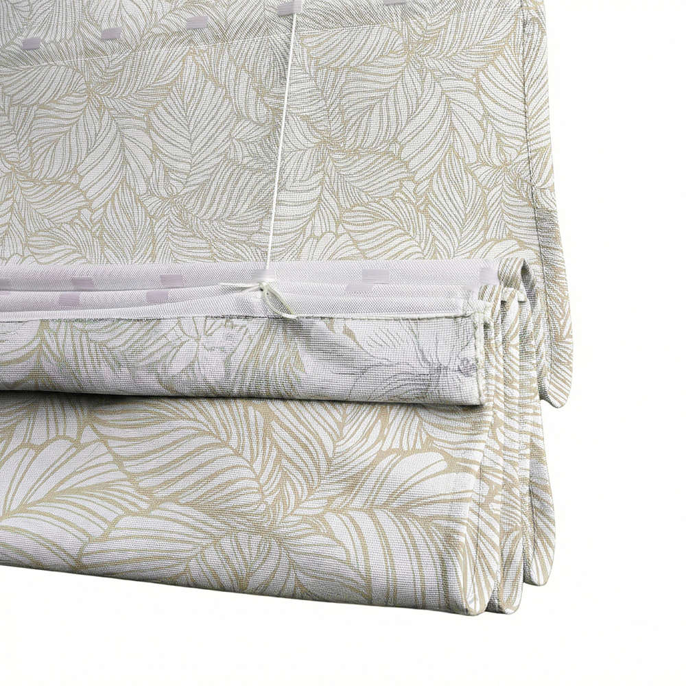 Штора римская без карниза Garden Листья 100х160 см бежевый